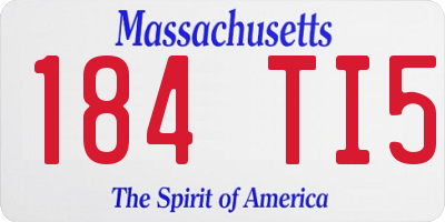 MA license plate 184TI5