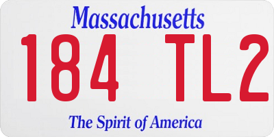 MA license plate 184TL2