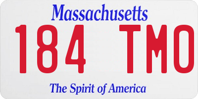 MA license plate 184TM0