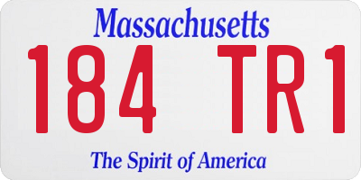 MA license plate 184TR1