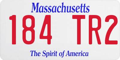 MA license plate 184TR2