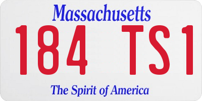 MA license plate 184TS1