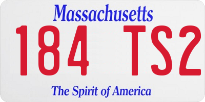 MA license plate 184TS2