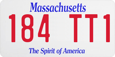 MA license plate 184TT1