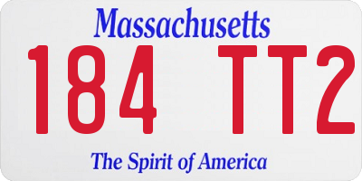 MA license plate 184TT2
