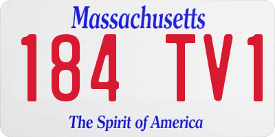 MA license plate 184TV1