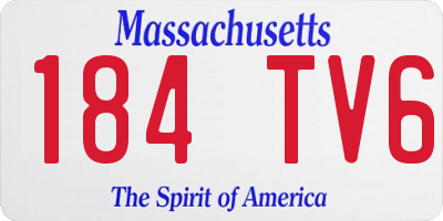MA license plate 184TV6