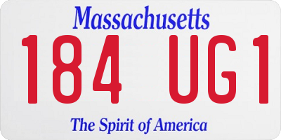 MA license plate 184UG1