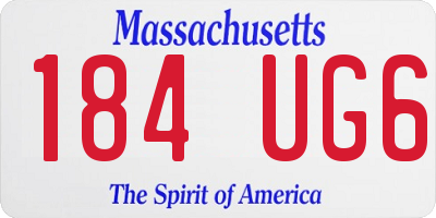 MA license plate 184UG6