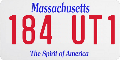 MA license plate 184UT1