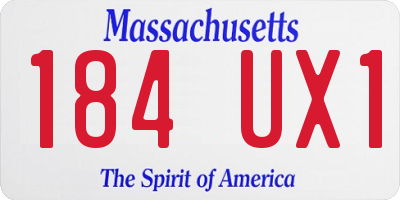 MA license plate 184UX1