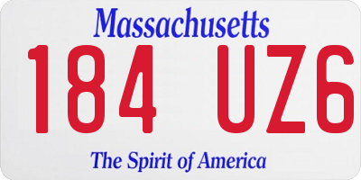 MA license plate 184UZ6