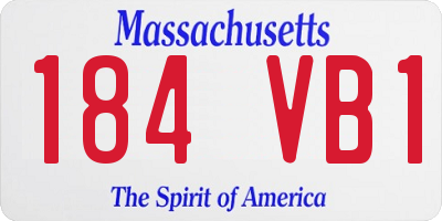 MA license plate 184VB1