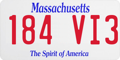 MA license plate 184VI3