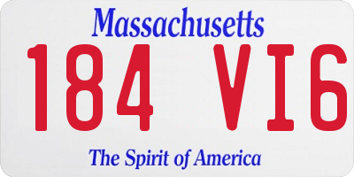 MA license plate 184VI6