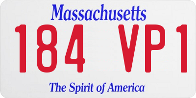 MA license plate 184VP1