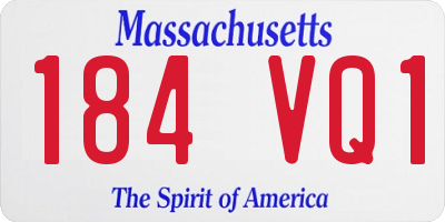 MA license plate 184VQ1