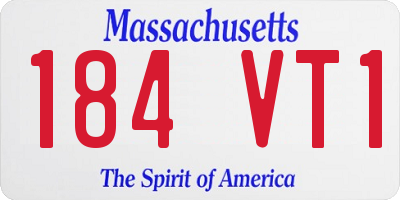 MA license plate 184VT1