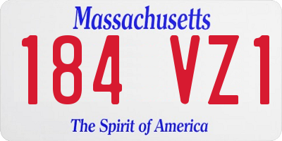 MA license plate 184VZ1