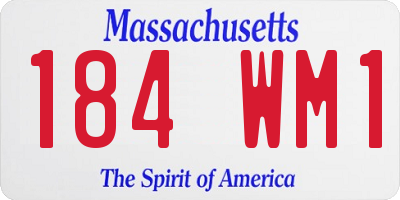 MA license plate 184WM1