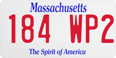 MA license plate 184WP2