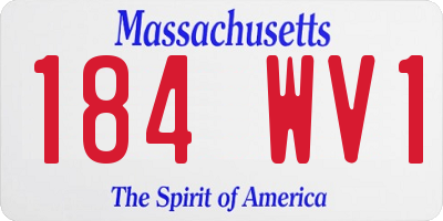 MA license plate 184WV1