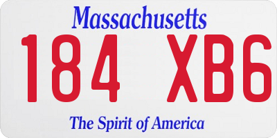 MA license plate 184XB6