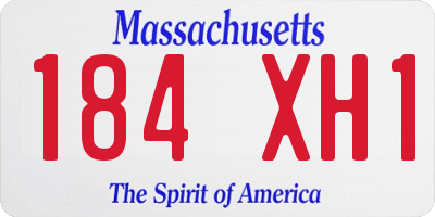 MA license plate 184XH1