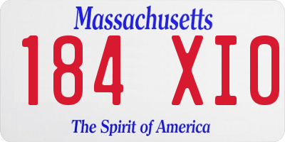 MA license plate 184XI0