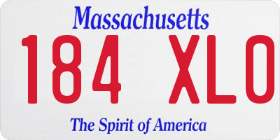 MA license plate 184XL0