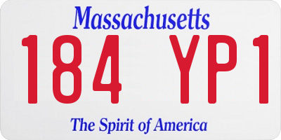 MA license plate 184YP1