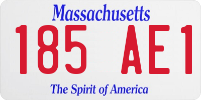 MA license plate 185AE1