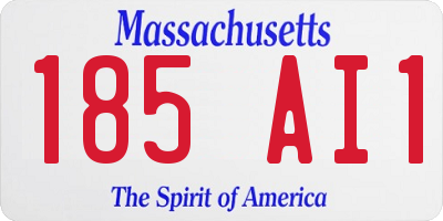 MA license plate 185AI1