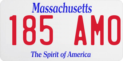MA license plate 185AM0