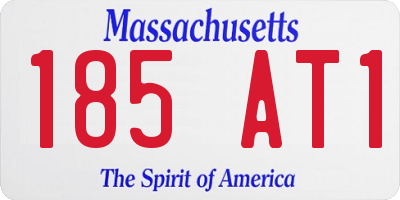 MA license plate 185AT1