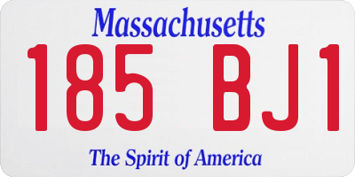 MA license plate 185BJ1