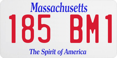 MA license plate 185BM1