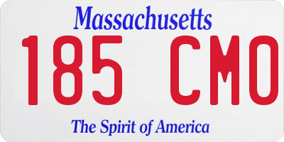 MA license plate 185CM0