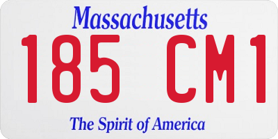 MA license plate 185CM1