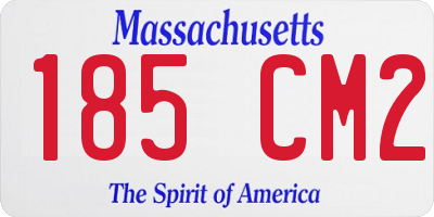 MA license plate 185CM2