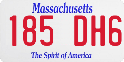 MA license plate 185DH6