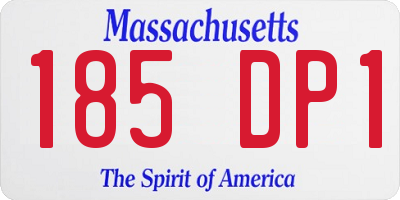 MA license plate 185DP1