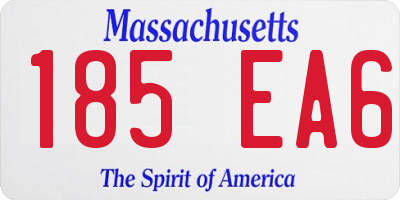 MA license plate 185EA6