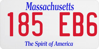 MA license plate 185EB6
