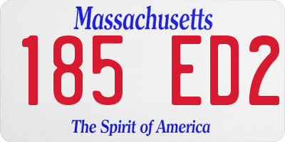 MA license plate 185ED2
