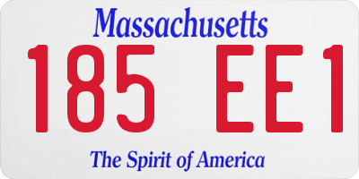 MA license plate 185EE1