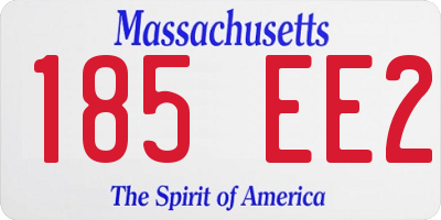 MA license plate 185EE2