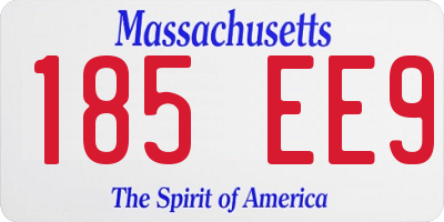 MA license plate 185EE9