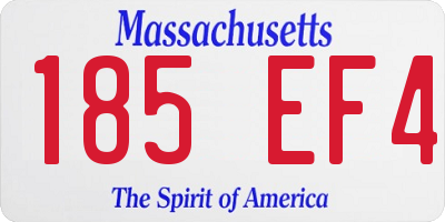 MA license plate 185EF4