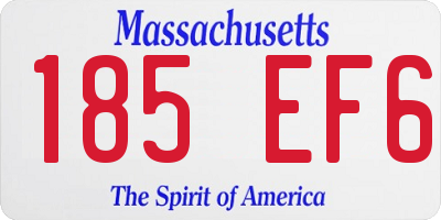 MA license plate 185EF6